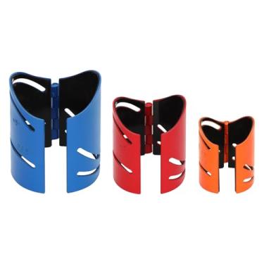 Imagem de Drkerr Kit de guia de corte de tubo de metal magnético de 3 peças para cortes de precisão - (inclui tamanhos: 1-7/20.3 cm, 2-3/20.3 cm, 2-7/20.3 cm), cortes de guias a 45°, 90°, 22,5° e corte de sela