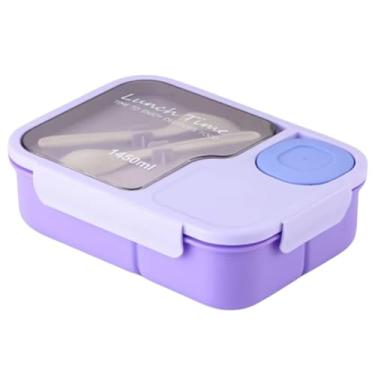 Imagem de Marmita Luch Box Com Divisórias 1450ml Com Talheres Box Food (Roxo)