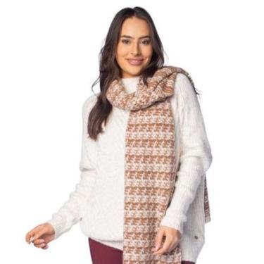 Imagem de Cachecol Feminino Biamar Tricot Mescla Preto/Branco-Feminino