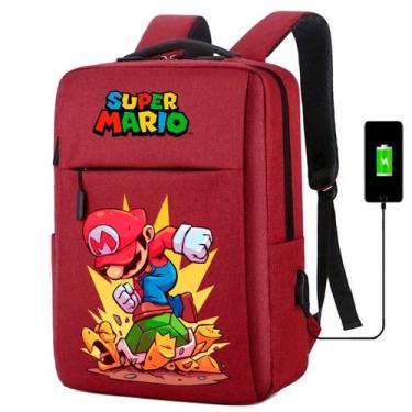 Imagem de Bolsa Escolar USB Infantil Com Estampa De Personagem Clássico De Video