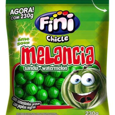 Imagem de Chiclete Fini Melancia Com Recheio Cítrico 230g