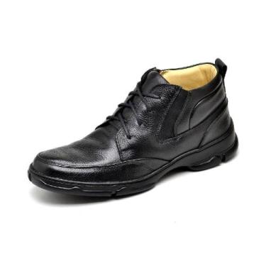 Imagem de Bota Casual Masculina Couro Anatômica Macia Confortável - Rubim Calçad