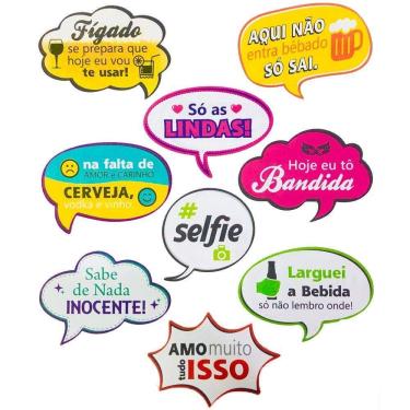 Imagem de Kit Plaquinhas Divertidas para Festas - 10 unidades