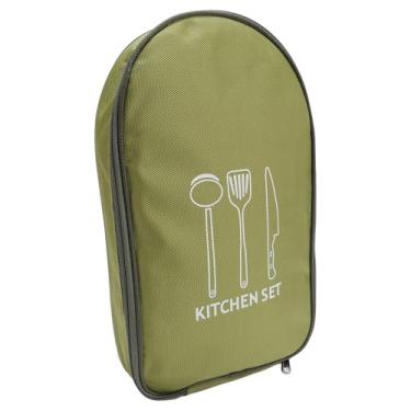 Imagem de Organizador de Bolsa de Armazenamento de Panelas Portátil para Acampamento para Piqueniques de Caminhada de Aventura Ao Ar Livre (Verde)