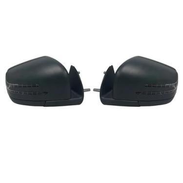 Imagem de Espelho retrovisor elétrico para carro, conjunto de espelho lateral para porta, preto 1668100164 1668100264 compatível com Mercedes Benz W164 X164 ML GL Cl 2005-2011(Primer 1 Pair)