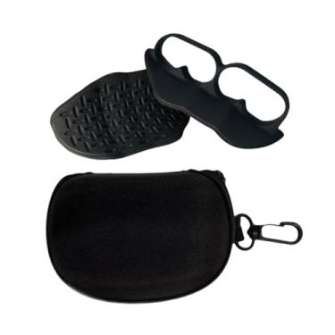 Imagem de Aymzbd 1 par de levantamento de peso Apertos de exercícios não deslizam com estojo de armazenamento Luvas de ginástica para protetores de mão para exercícios, Preto