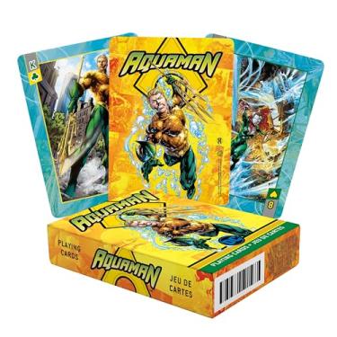 Imagem de AQUARIUS Baralho de cartas Aquaman Comics DC Comics – Baralho de cartas temático Aquaman para seus jogos de cartas favoritos – Mercadoria e colecionáveis oficialmente licenciados pela DC Comics