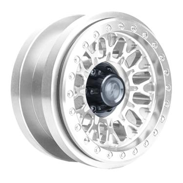 Imagem de BEAXTURBO Racing Upgrade Parts CNC 2.9''Aluminum Bead Lock Wheel for Axial SCX6 Trail Honcho 1/6 Silver 1pcs (Silver-Gray)