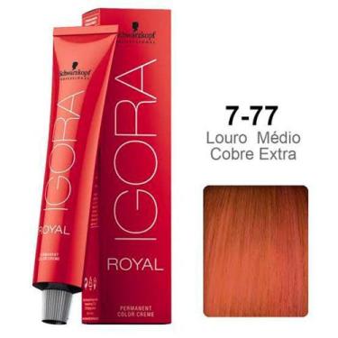 Imagem de Coloração Igora Royal 7-77 Louro Médio Cobre Extra 60g - Schwarzkopf