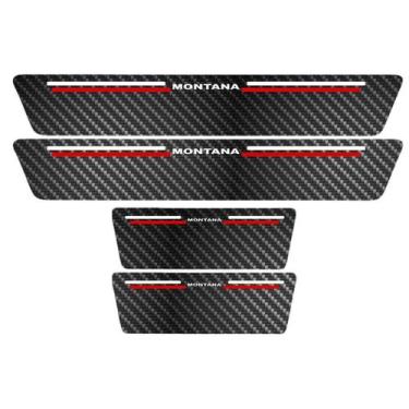 Imagem de Kit Soleira Protetora Porta Premium Red Carbono  -  Montana - Jhow Ade