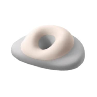 Imagem de Ｂｅｓｇａ Almofada de apoio para o pescoço, almofada para descanso de bruços, para massagem em salão de beleza, para mesa de escritório, Cinzento/Branco