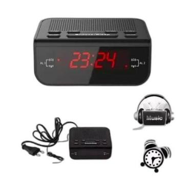 Imagem de Radio Relógio Despertador Digital Alarme Am/Fm - Lelong