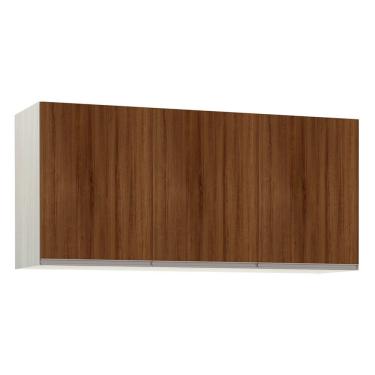 Imagem de Maleiro Ponte Casal 3 Portas 145Cm Crema C/ Dourado