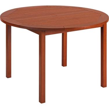 Imagem de Mesa De Jantar De Madeira Redonda Em Jatobá Com Acabamento Eco Blindage 4 Lugares