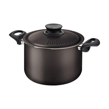 Imagem de Espagueteira Paris Antiaderente Starflon Max Com Tampa De Alumínio Chumbo 24 Cm 7,3 L