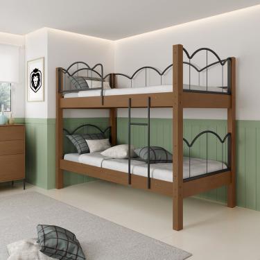 Imagem de Beliche Solteiro Em Mdf Oasis 88 Preto-nature