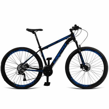 Imagem de Bicicleta Aro 29 Cripto 27 Marchas Freio Hidráulico Trava-k7 - Preto-azul - 21" Preto-azul