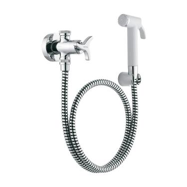 Imagem de Ducha Higiênica Docol Trio 502506 Com Registro E Derivação Branca - Cromada