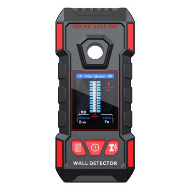 Imagem de Localizador de pinos para paredes, scanner de parede recarregável com chip inteligente atualizado para madeira, metal, fios, vigas, tubos, suporte para exibição LCD HD e voz, posicionamento preciso