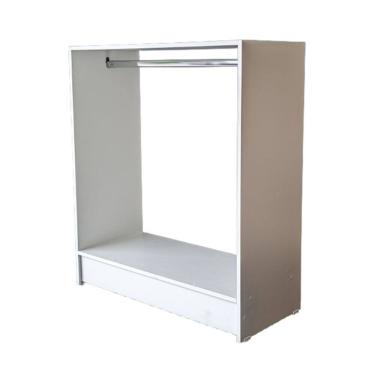 Imagem de Balcão Loja Central Arara 100% Mdf Branco Desmontado - Suprema Móveis