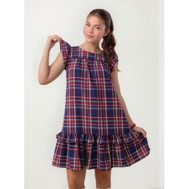 Imagem de Kit 2 Vestidos Lara Xadrez Infantil E Juvenil Festa Junina - Se Tu Ben