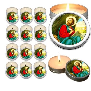 Imagem de 10 Velas Aromaticas Lembrancinhas São Marcos na Latinha Decoração Casa