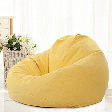 Imagem de QIROG Capa de sofá preguiçosa puff espreguiçadeira cadeira de sofá assento de sofá móveis de sala de estar sem enchimento saco de feijão sofá cama banquinho sofá puff tatami-número 1_M-80 cm x