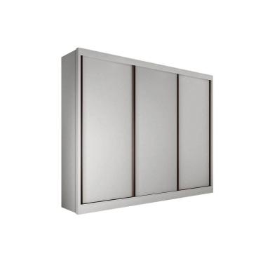 Imagem de Guarda Roupa 3 Portas de Correr e 8 Gavetas Diamond/Londres Neve - Novo Horizonte