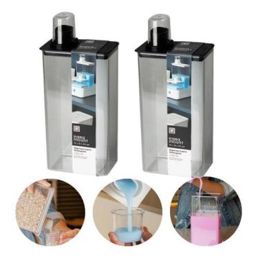 Imagem de Kit 2 Dispenser Organizador Cozinha Lavanderia Copo Medidor - Paramoun