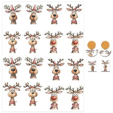 Imagem de Briartw 10 folhas de papel de transferência de argila de polímero padrão de rena, por folha 10 x 14,8 cm, folhas de transferência de argila de polímero para fazer joias de argila DIY adesivos