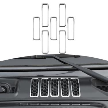 Imagem de RT-TCZ para Jeep JL Capuz Ventilações Capa Acabamento Decoração ABS Capa Decorativa para Jeep Wrangler JL Acessórios 2018 2019 2020 JL e JT Gladiador Cor da Luz