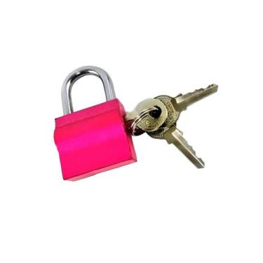 Imagem de Cadeado 30mm Rosa 3 Chaves Simples Shenling Padloc