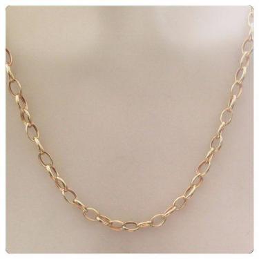 Imagem de Cordão Corrente De 45cm De Ouro 18k 750 Elos Português Oval - RD Magaz