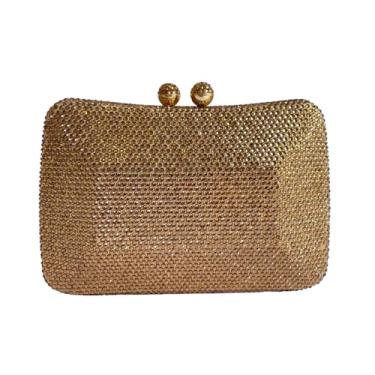 Imagem de Bolsa Clutch Carteira De Mão Festa Luxo Ostentação Liz (Dourado)