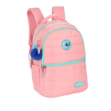 Imagem de Mochila De Costas Stitch Escolar Infantil Laptop 45x31cm Luxcel, Salmã