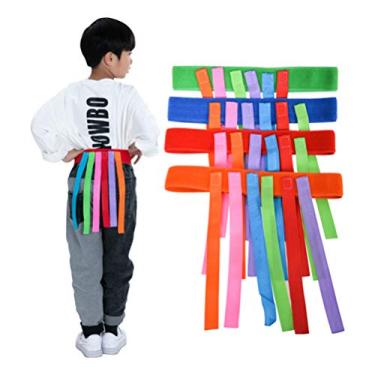 Imagem de jojofuny Cintos de Caça-cauda para Brinquedo - 4 peças, Cintos para Jogos Infantis, Atividades de Dia de Campo, Diversão em Playground, Cores Sortidas