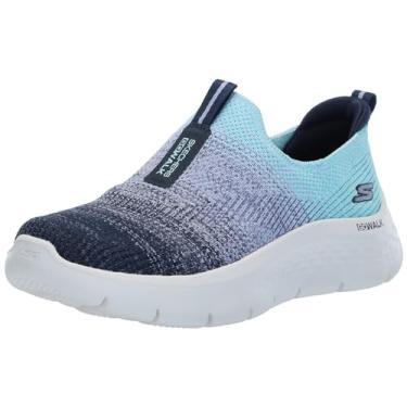 Imagem de Skechers Tênis feminino Go Walk Flex Cali Sunset Walking, Azul-marinho/Aqua, 40