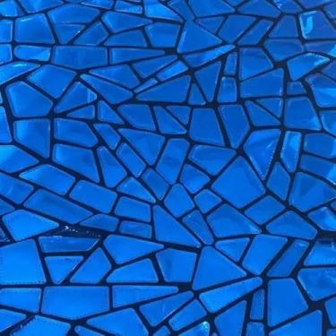 Imagem de Earthradius Vestido feminino com lantejoulas espelhadas, cantora, dançarina, bar, boate, palco, festa, aniversário, baile (azul, GG, conjunto completo)