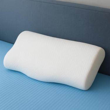 Imagem de Travesseiro Cama Cervical Viscoelástico Alívio Ortopédico Espuma Memoria Coluna Nasa