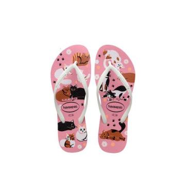 Imagem de Sandalia Havaiana Slim Pets Cor Rosa Chiffon 35/36