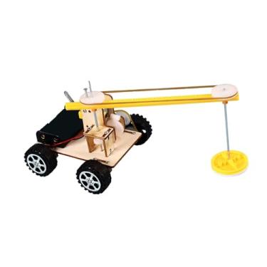 Imagem de YIJU Kits de haste para crianças Kit de ciência de madeira faça você mesmo Limpeza de carro Piso Construção Quebra-cabeça Artesanato eletrônico Exploração