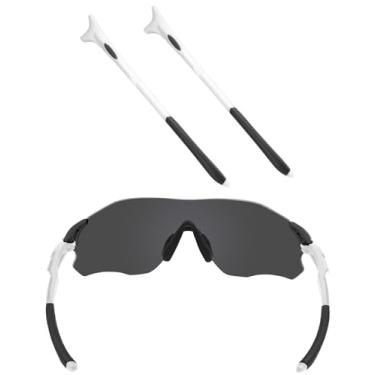 Imagem de EZReplace Braços brancos de substituição para óculos de sol Oakley EVZero Path Pitch Range Stride Blades Ascend Swift (preto)