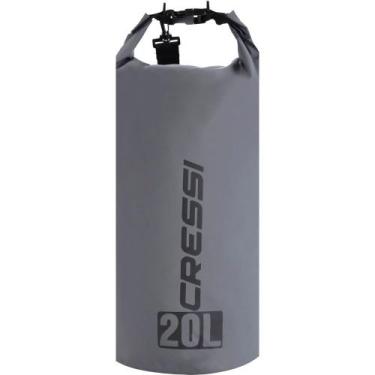 Imagem de Saco Estanque Impermeável Cressi Dry Bag Tarpulin 20 Cinza, 20 Litros