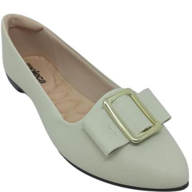 Imagem de Sapatilha Feminina Moleca Casual Napa Sardenha, Branco off, 35