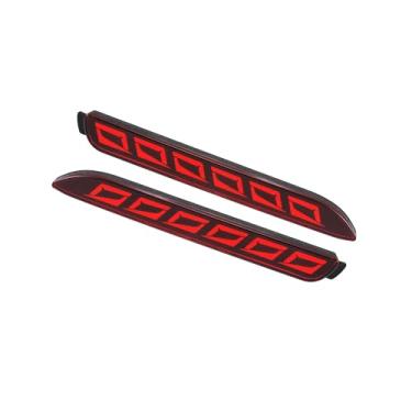 Imagem de Motoforti Para-choque traseiro refletor de neblina luz traseira fluindo LED vermelho para Toyota Camry 2006 2007 2008 2009 2010 2011 2012 2013 2014 Lente vermelha de plástico 1 par de longa duração