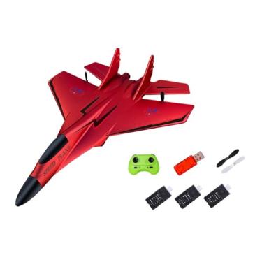 Imagem de MERIGLARE Kit de planador de avião RC modelo de avião voador leve lembrancinha de festa multifuncional com brinquedo voador leve para encher sacola de brindes, Vermelho