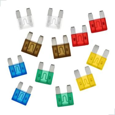 Imagem de Kit 12 Fusíveis Mini ATM 7,5a 10a 15a 20a 25a e 30a Universal Carro Mo