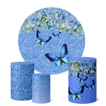 Imagem de Trio Capas Cilindro + Painel 1,50m Borboletas Borboleta - Fadrix, K1BB