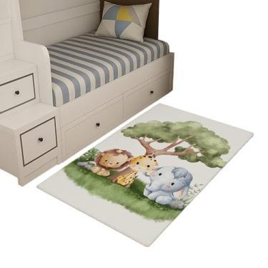 Imagem de Tapete Infantil Estampado 1,00 x 0,65 Decorativo Antiderrapante (SAFARI ARVORE)