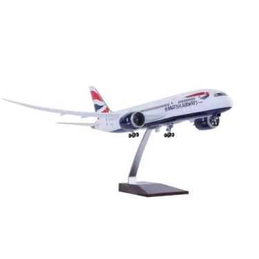Imagem de Miniatura Avião Comercial Boeing 787 British Airways Versão Com Led - 